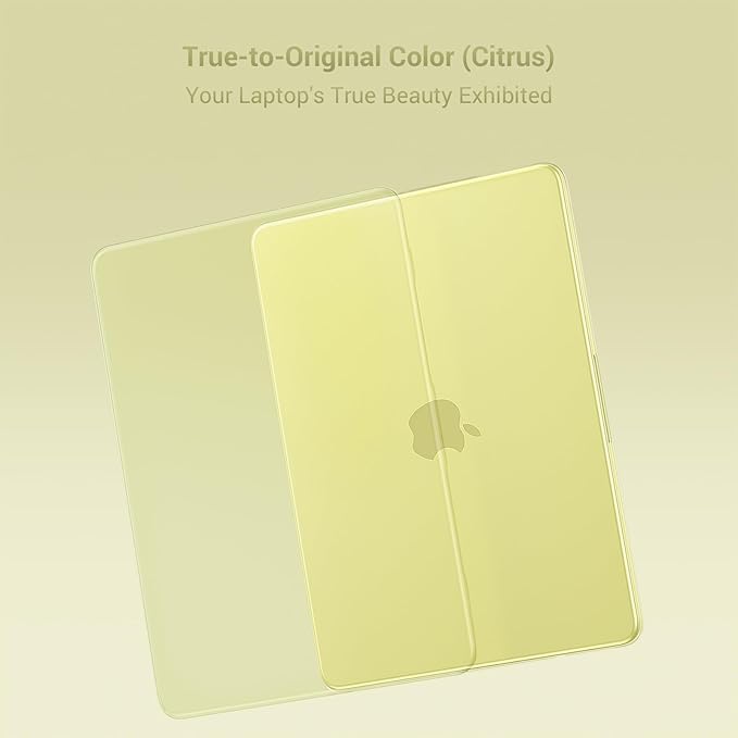 MOSISO Compatible with MacBook Neo Case 13 inch 2026 Release Model A3404 with A18 Pro Chip, 4 in 1 Kit Precision Fit Crack & Scratch Resistant Protective Hard Shell Case Cover, Citrus