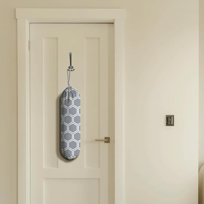 Honeycomb Plastic Bag Holder, Wall Mount Reusable Grocery Bags Holder, Washable Shopping Bags Carrierfor Home Kitchen Pantry Car, Kitchen Pattern Garbage Bag 53