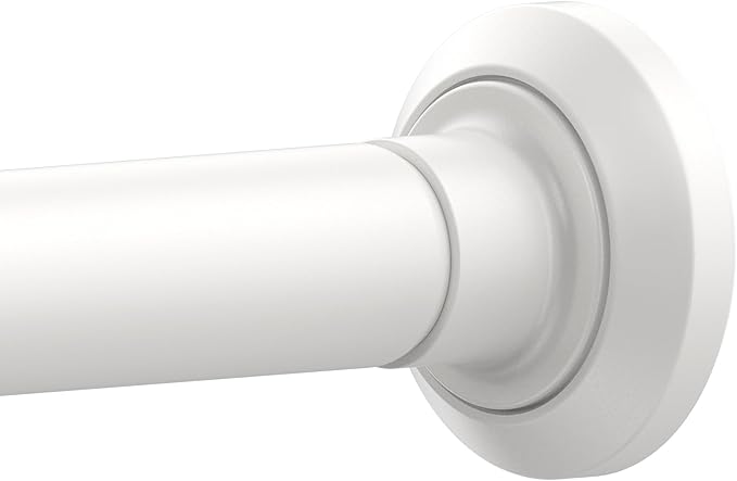 ENJOYBASICS Shower Curtain Rod 30 to 88 Inches, Stainless Steel Adjustable Spring Tension Rods No Drill for Bathroom, Closet, Window, Room Divider, Never Rust, Non Slip, White