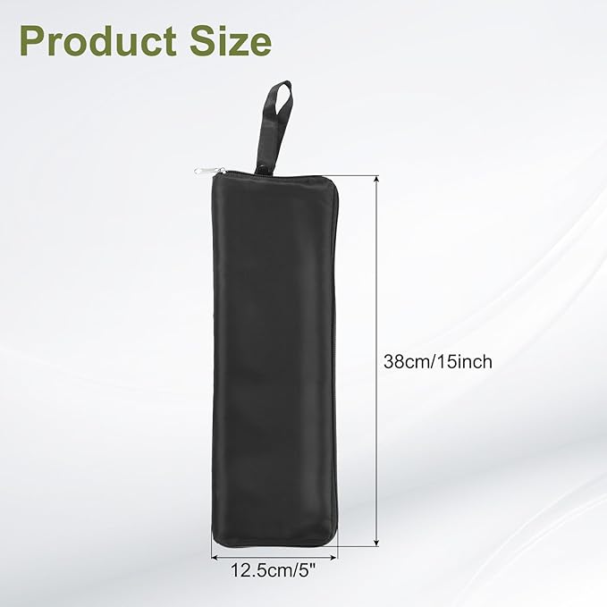 uxcell Wet Umbrellas Bag, 15 x 5 Inch Waterproof Oxford Cloth Reversible Umbrellas Sleeve Cover Portable Waterproof Case for Wet Travel Folding Umbrellas Travel Home Outdoor, Black