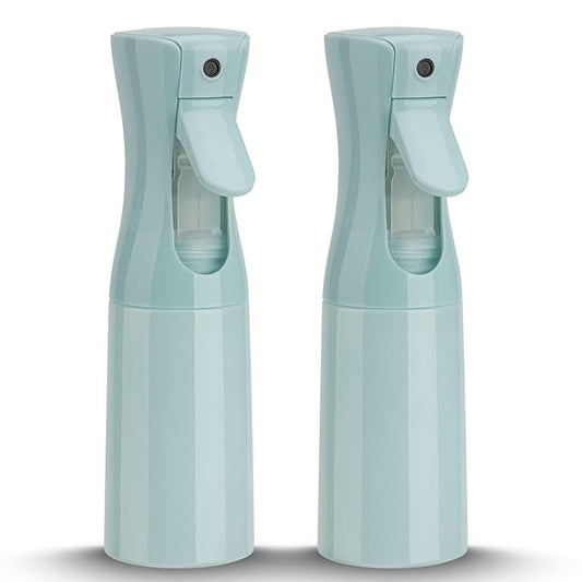 Spray Bottle for Hair (6.8OZ /200ML) Continuous Ultra Fine Mist Sprayer for Hair, Salons, Barber, Plants, Skin Care, Cleaning 2 Pack Blue