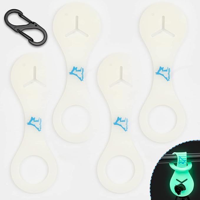 PuppyDoggy Dog Poop Bag Holder for Leash Waste Bag Carrier Dog Poop Bag Dispenser for Walking Running Bicycle Accessory 4 pieces (White)