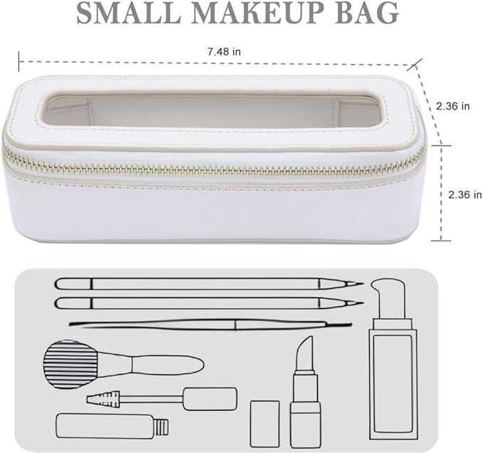 Travel Clear Makeup Bag Set, TSA Approved Cosmetic Bag Case with Zipper Portable Makeup Pouch Toiletry Bag Women Traveling Cosmetic Organizer Storage Bag Car Organizer Car Essentials for Women