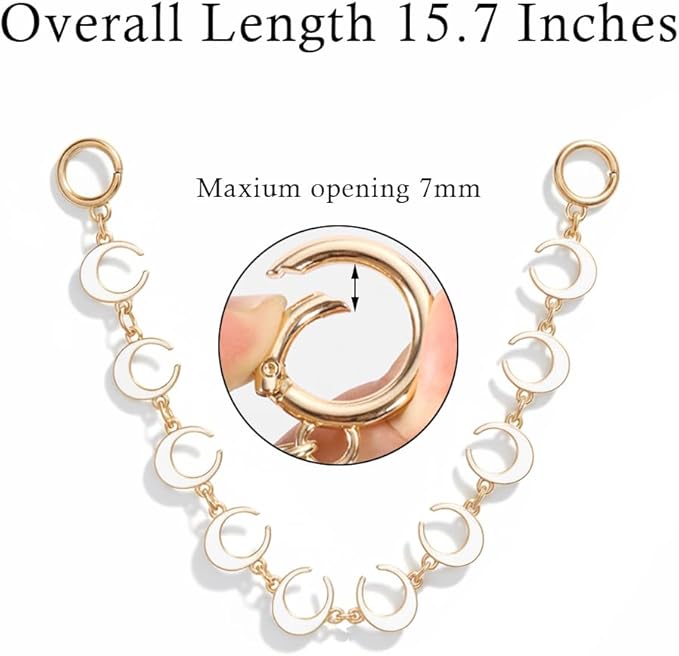 15.7 Inch Bag Chain Charm, Gold Purse Chain for Coach Teri Tabby Nolita Swinger Laurel Bag, Stylish C Phase Bag Accessory