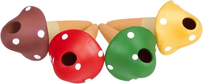 Tuzinano Terracotta Self-Watering Devices Premium Self-Watering Spikes Upgraded Planter Insert Device Irrigation Dripper Professional Garden Automatic Plant Accessories 4 Packs (Colorful Mushroom 2.0)