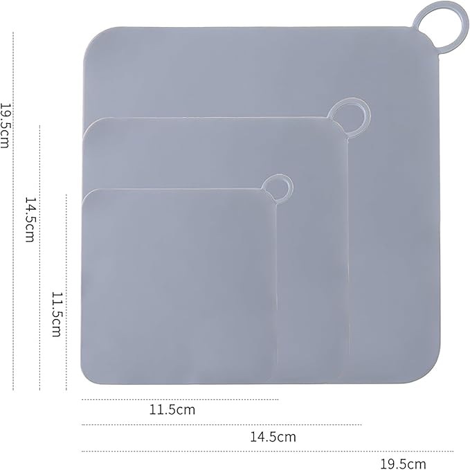 2 Pieces 6 x 6 Inch Silicone Tub Stopper Floor Drain Cover Sewer Anti-Odor Mat Deodorizing Drain Plugs for Kitchen,Bathroom and Laundry (Grey)