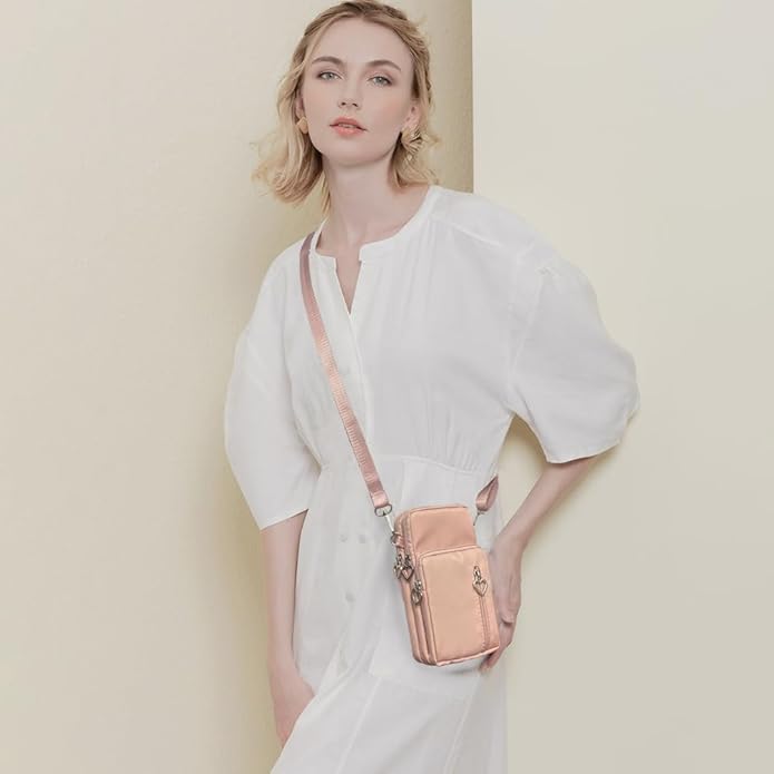 JANKS Small Crossbody Bag for Women - Mini Phone Purses with Crossbody Strap and Wallet - Nylon Arm Bag