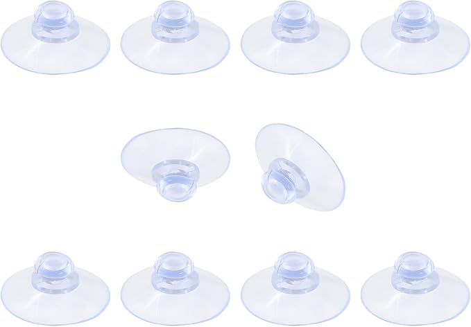 10 Pack Glass Table Suction Cups - 30mm Rubber Suckers With No Hooks, Anti-Collision Clear Plastic Suction Pads For Furniture