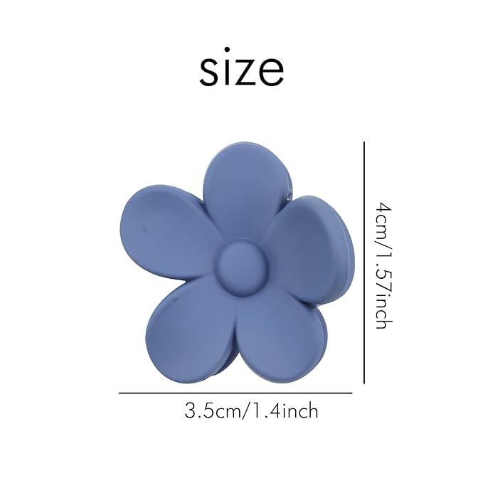 inSowni 20 Pack/10 Pairs Cute 4cm/1.6" Small Plastic Flower Hair Claws Clips Barrettes Clamps Nonslip Strong Hold Hair Accessories for Women Girls Teens Kids Thin Hair