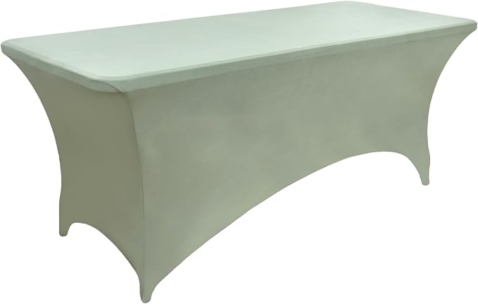 ZarzaaSik 118 2-Pack 4ft Spandex Table Covers for Rectangular Folding Tables - Wrinkle Resistant Stretch Tight Table Cloths - Ultimate Fitted Table Protector for Parties, Banquet, and Wedding