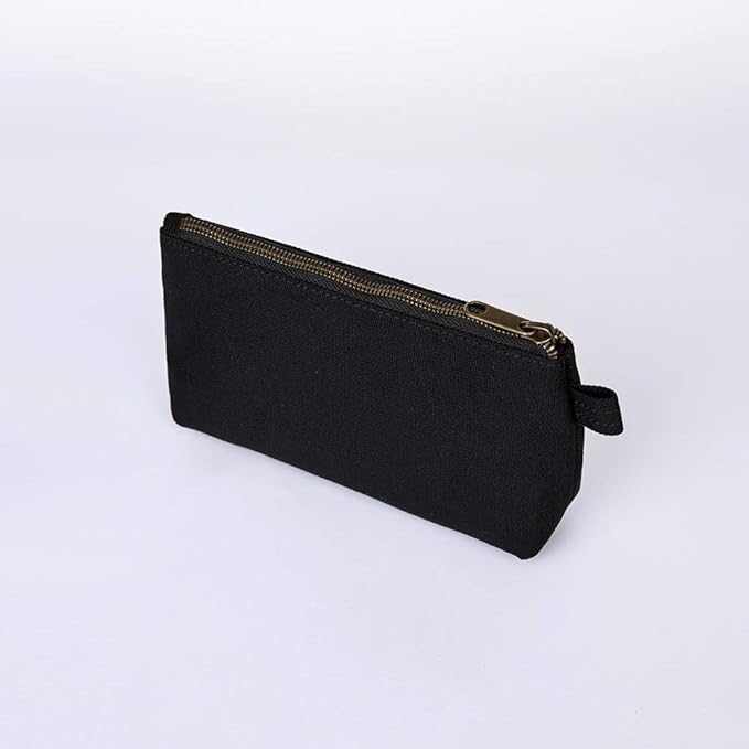 Travel Toiletry Bag for Women Cosmetic Bag with two Dividers Portable Makeup Bag Organizer (Canvas/Black)