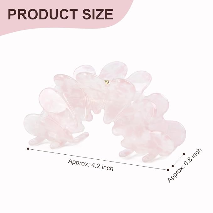 2 Pack Hair Claw Clips Women Large Tortoise Hair Clip French Design Barrettes Celluloid Leopard Print Accessories Jaw Clips for Thick Hair