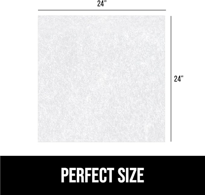 GORILLA GRIP LeakGuard Non-Adhesive Under Sink Mat for Kitchen Cabinet, Waterproof Quick Dry Shelf Liner, Durable Absorbent Felt Mats for Bathroom Sinks, Cabinets, Dresser, Easy to Trim, 24x24 White