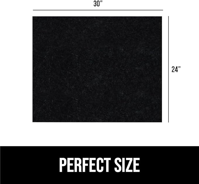 GORILLA GRIP LeakGuard Non-Adhesive Under Sink Mat for Kitchen Cabinet, Waterproof Quick Dry Shelf Liner, Durable Absorbent Felt Mats for Bathroom Sinks, Cabinets, Dresser, Easy to Trim, 24x30 Black