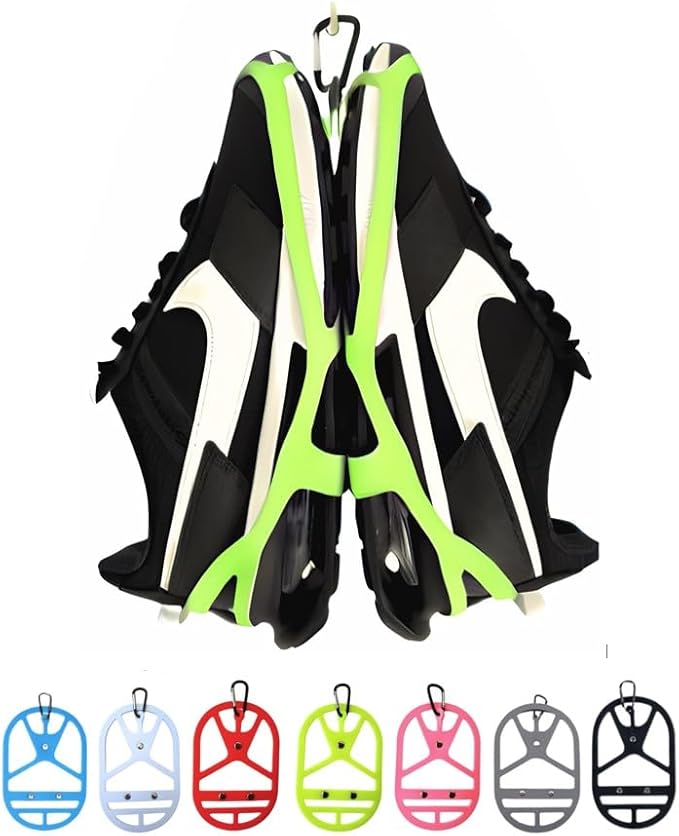 Shoe Holster For Backpack with Clip Hanger. Footwear Holder with Clip for Sneakers, Cleats, Bowling, Soccer, Basketball, Football. For Travel, Outdoors, Sports & Space Saving