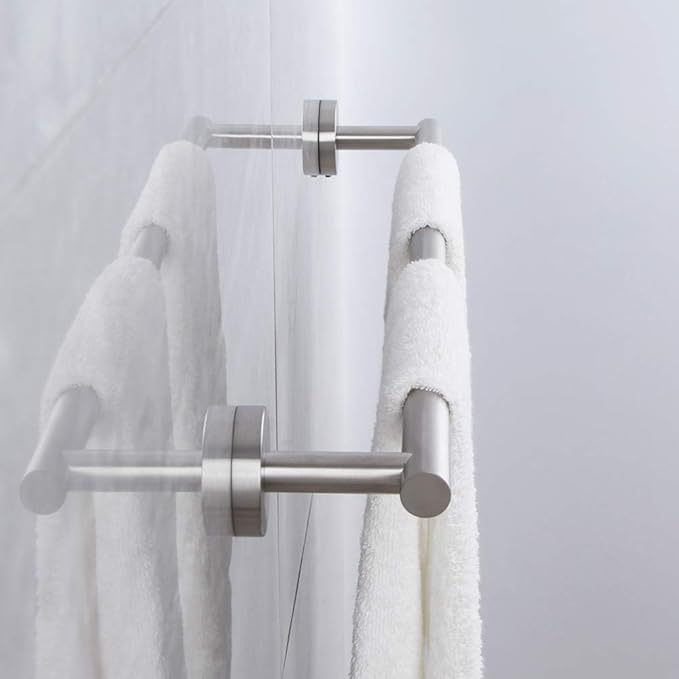 kimzcn 24-Inch Brushed Finish Bath Hand Towel Bar SUS 304 Stainless Steel Towel Rack Holder for Bathroom Wall Mount…