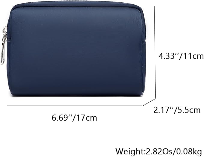 Waterproof Makeup Bag Large Capacity Women's Classic Black Wash Bag Adjustable Partition Wash Bag Brush and Cosmetic Carrying Bag… (Navy Blue)