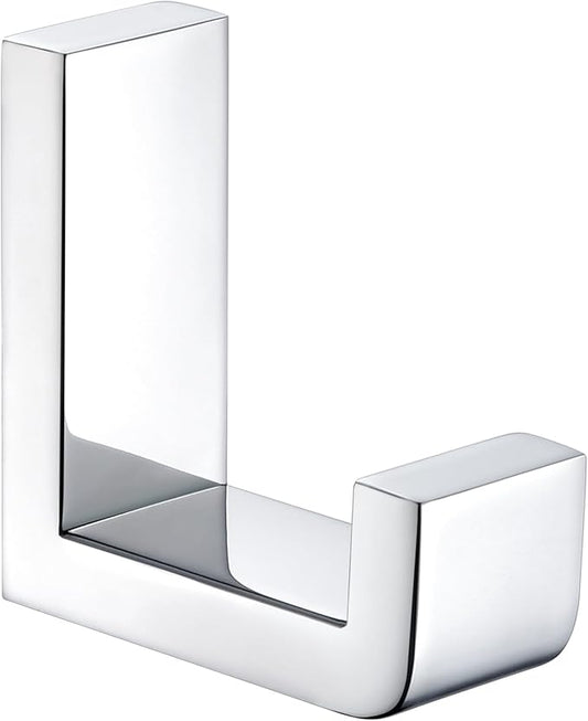 APLusee Polished Chrome Bath Towel Hook, 304 Stainless Steel L Shape Coat Hanger, Bathroom Home Accessory Wall Mount