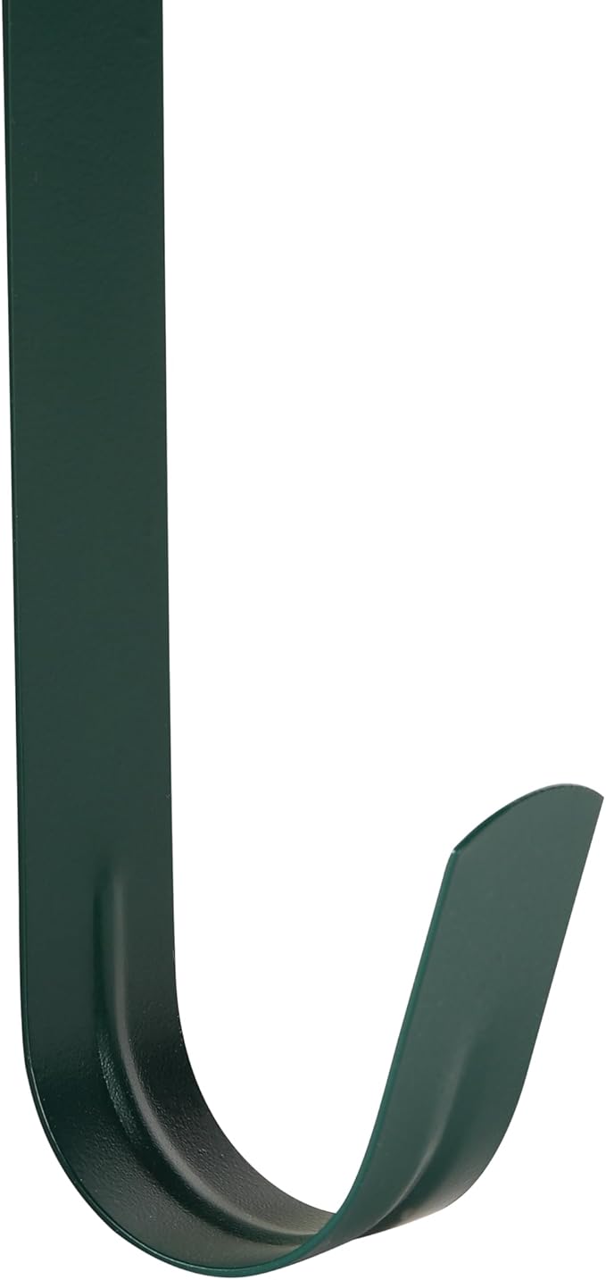 Wreath Hanger for Front Door, Slim Over The Door Hook, Easy to Use and Reusable Holiday Wreath Holder for Christmas, Thanksgiving, Halloween and Daily Décor (12" Green, 1)