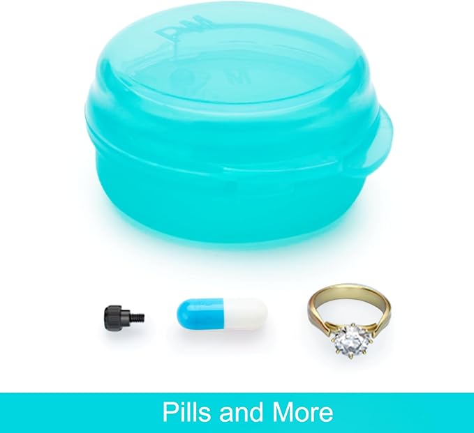 Small Pill Case for Purse Pocket (6 Pack), Double-Layer Pill Box, Portable Medicine Organizer Travel Pillbox, Cute Pill Container Holder,Multifunctional Mini Storage Box (Green)