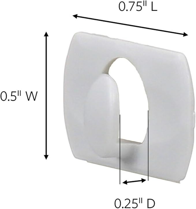 Command Decorating Clips, 40 Clips and 48 Strips, Damage-Free Hanging Light Clips with Adhesive Strips, No Tools Small Wall Clip for Hanging Lights and Cables