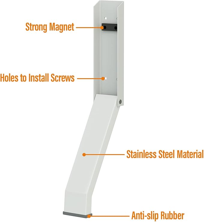Door Stopper, Door Holder, No Drilling Door Stoppers, Easy Pedal Kick Down Door Stop (White x 1 Pack)