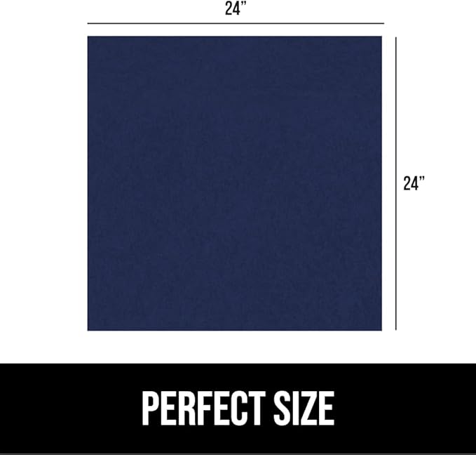 GORILLA GRIP LeakGuard Non-Adhesive Under Sink Mat for Kitchen Cabinet, Waterproof Quick Dry Shelf Liner, Durable Absorbent Felt Mats for Bathroom Sinks, Cabinets, Dresser, Easy to Trim, 24x24 Navy