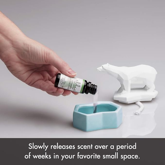 Ellia, Polar Bear Porcelain Aroma Diffuser, Holiday Décor for Essential Oils