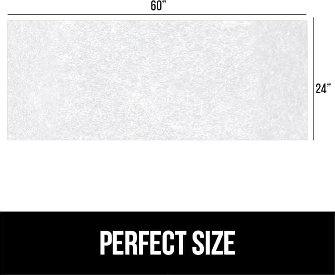 GORILLA GRIP LeakGuard Non-Adhesive Under Sink Mat for Kitchen Cabinet, 24x60, Waterproof Quick Dry Shelf Liner, Durable Absorbent Felt Mats for Bathroom Sinks, Cabinets, Dresser, Easy to Trim, White