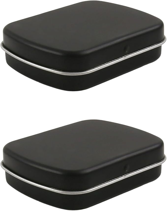 2 Pcs Mini Empty Watercolor Tin Box 12 Wells Portable Paint Palette Metal Paint Storage,Travel Watercolor Palette with Lid,Ideal for Artists on The Go(Black)