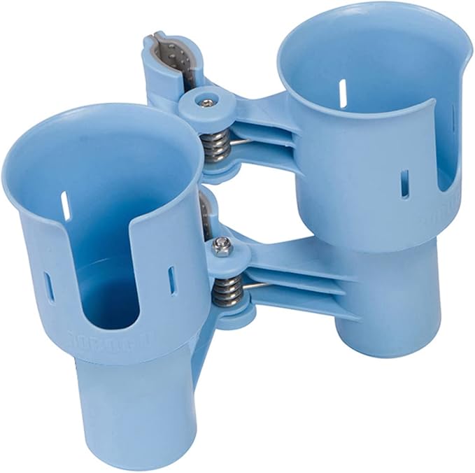 ROBOCUP, Light Blue EZ-Spring, Updated Version, Best Cup Holder for Drinks, Fishing Rod/Pole, Boat, Beach Chair, Golf Cart, Wheelchair, Walker, Drum Sticks, Microphone Stand