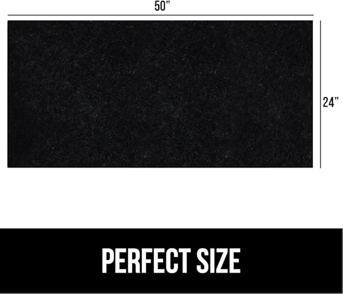 GORILLA GRIP LeakGuard Non-Adhesive Under Sink Mat for Kitchen Cabinet, 24x50, Waterproof Quick Dry Shelf Liner, Durable Absorbent Felt Mats for Bathroom Sinks, Cabinets, Dresser, Easy to Trim, Black