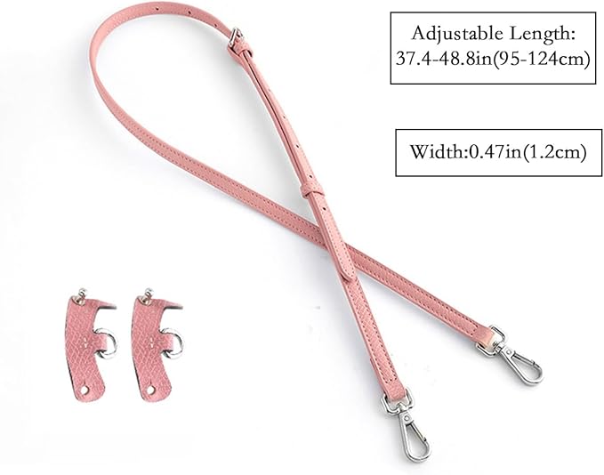 Jiesinlov Leather Bag Shoulder Strap Replacement Crossbody Adjustable Conversion Kit Fit for Mini Pouch