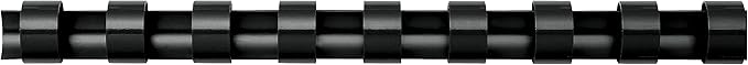 Fellowes Plastic Binding Combs, Round Back, 5/16 Inches, 40 Sheets, Black, 100-Pack (52507)