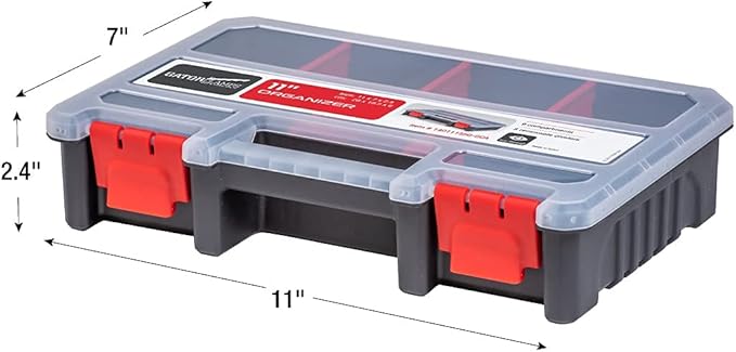 3-Pack Organizer Set – Small Parts Storage Boxes with Removable Dividers – 1 Medium & 2 Mini Hardware Cases for Screws, Bolts, Crafts – Durable Nylon Toolbox for Garage or Travel Use