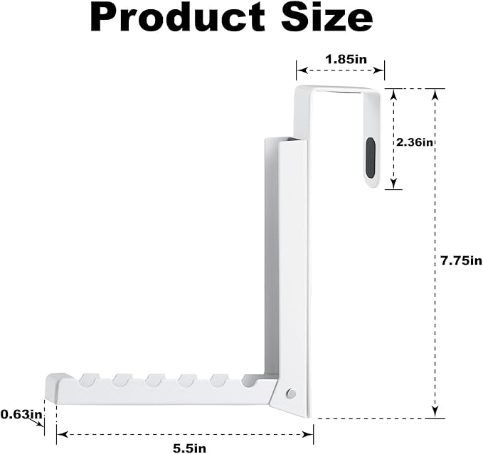 YAZYBHA 2 Pack Over The Door Hooks Hanger for Clothes, Foldable Over The Door Drying Rack for Laundry, Overdoor Hanger Hook with 6 Grooves for Towel, Coat, White