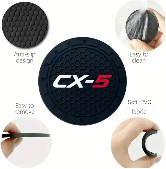 Car Cup Holder Coasters, 2PCS 2.75 Inch Coasters for Mazda CX5 Accessories