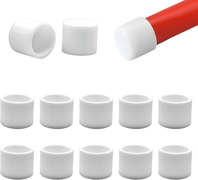 EASYEAH 1" (25.7mm) Silicone Chair Leg Floor Protectors, Rubber Chair Leg Caps, Non-Slip Furniture Pads Round Chair Feet Covers End Caps for Hardwood Floors, Patio & Table Foots, White (10PCS)