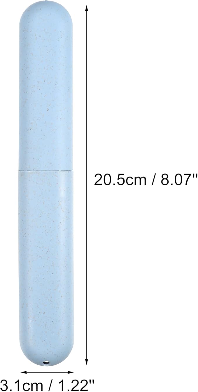 VOCOSTE 2pcs, Traveling Toothbrush Holders Case, PP Toothbrush Case for Travel Business, Blue, 8.07''x1.22''x0.83''
