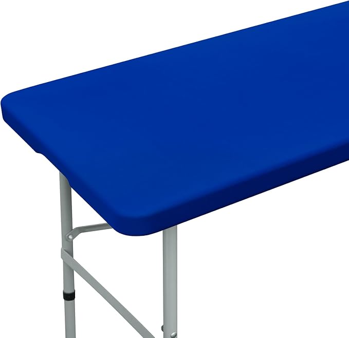 NEWISHER Fitted Rectangle Tablecloth 36 x 72 Inch Elastic Table Cloth Stretch Spandex Table Cover Royal Blue Washable Polyester Table Top Cap Cover for Dining Picnic Camping Indoor and Outdoor