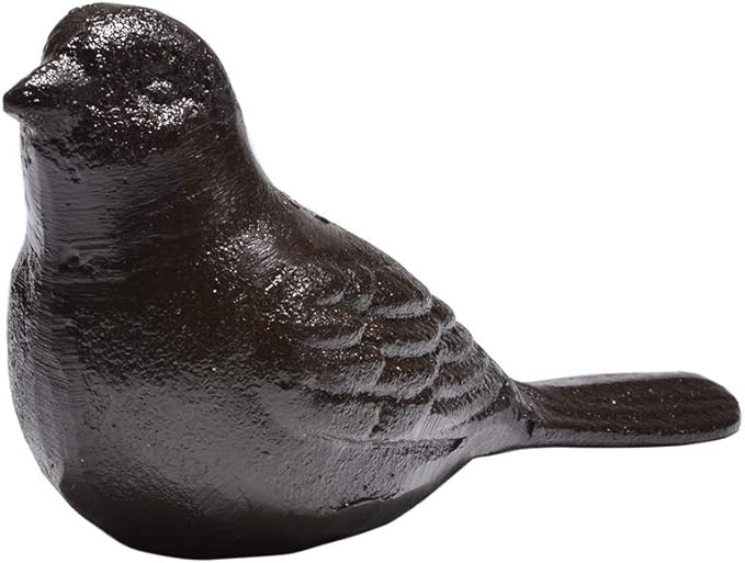 Door Stopper Wedge, Heavy Duty Cast Iron Decorative Bird Door Stops, Rustic Doorstop,Vintage Animal Statue (Bird)