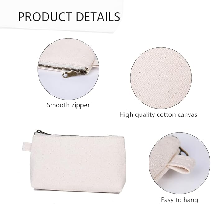 Travel Toiletry Bag for Women Cosmetic Bag with two Dividers Portable Makeup Bag Organizer (Canvas/Black)