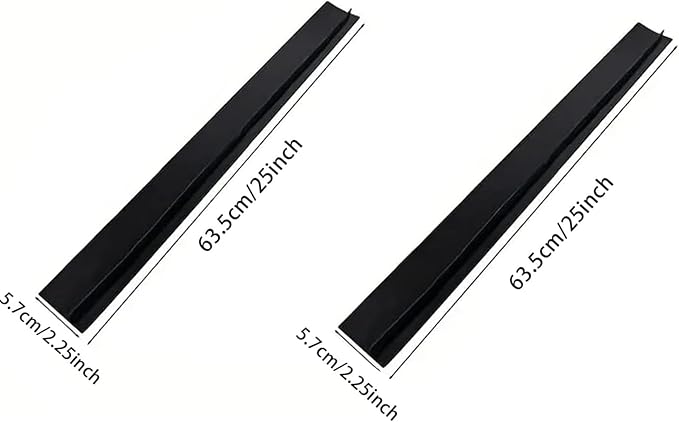 ItsNio Silicone Stove Gap Covers (2 Pack), Stove Gap Guard, Heat Resistant Oven Gap Filler, Easy Clean,25 Inches, Black