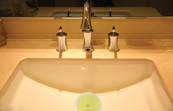 V-TOP Bathtub Drain Plug 2 Pack, 6 inches Large Silicone Tub Stopper Hair Stopper Flat Suction Cover for Kitchen Bathroom and Laundry (Yellow Transparent)