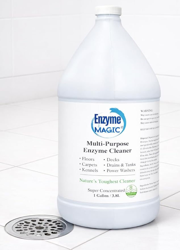 Multi-Purpose Enzyme Cleaner |Super Concentrated | Floor Cleaner | Clogged Drain | Hard Surface Cleaner | Grease Trap Cleaner | Deck cleaner | Power Wash | Carpet Cleaner | Stain Remover