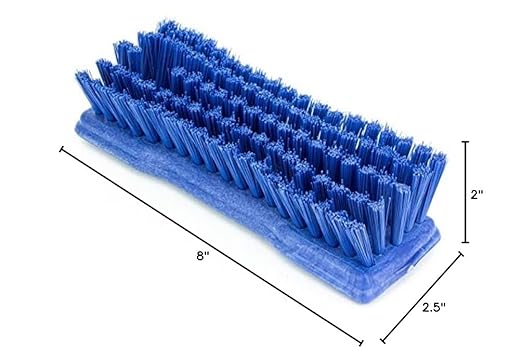 SPARTA 42024EC14 Comfort Grip Plastic Scrub Brush, Hand Brush For Cleaning, 2 Inches, Blue, (Pack of 6)