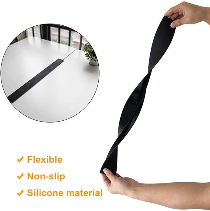 FLSEPAMB Stove Gap Covers Kitchen Counter Gap Covers (30 Inch, 2 PCS) Heat Resistant Oven Gap Filler Seals Gaps Between Stovetop and Counter, Easy to Clean, Black