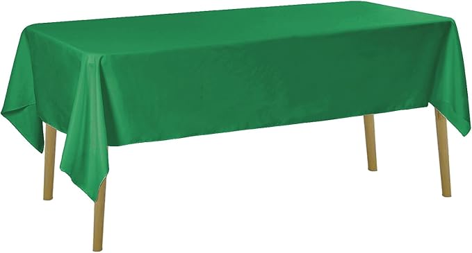 Cupuamon Rectangle Tablecloth 60x120 inch Washable Polyester Fabric Table Cloth for Wedding Party Dining Banquet Decoration（60x120, Emerald）