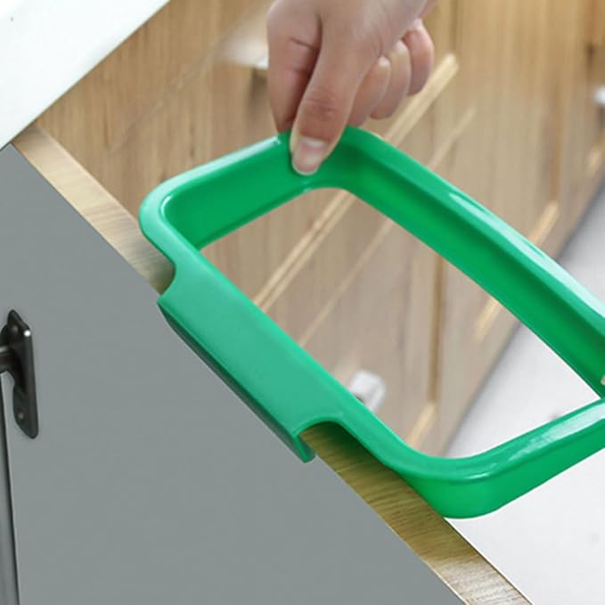 Unomor Kitchen Garbage Bag Holder over Cabinet Door Hanging Trash Bag Rack Space Saving Organizer for Pantry Laundry Utility Bathroom