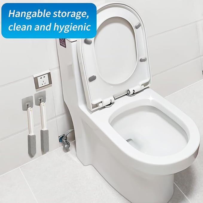 4TH Pumice Stone Toilet Bowl Cleaning Stick with Extra Large Handle,Cleans Away Limescale Stain,Hard Water Rings, Calcium,Iron and Rust. Remover for Tile/Bath/Kitchen - 2 Pack